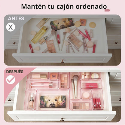 Vtopmart Paquete de 25 organizadores de cajones de plástico con | O...