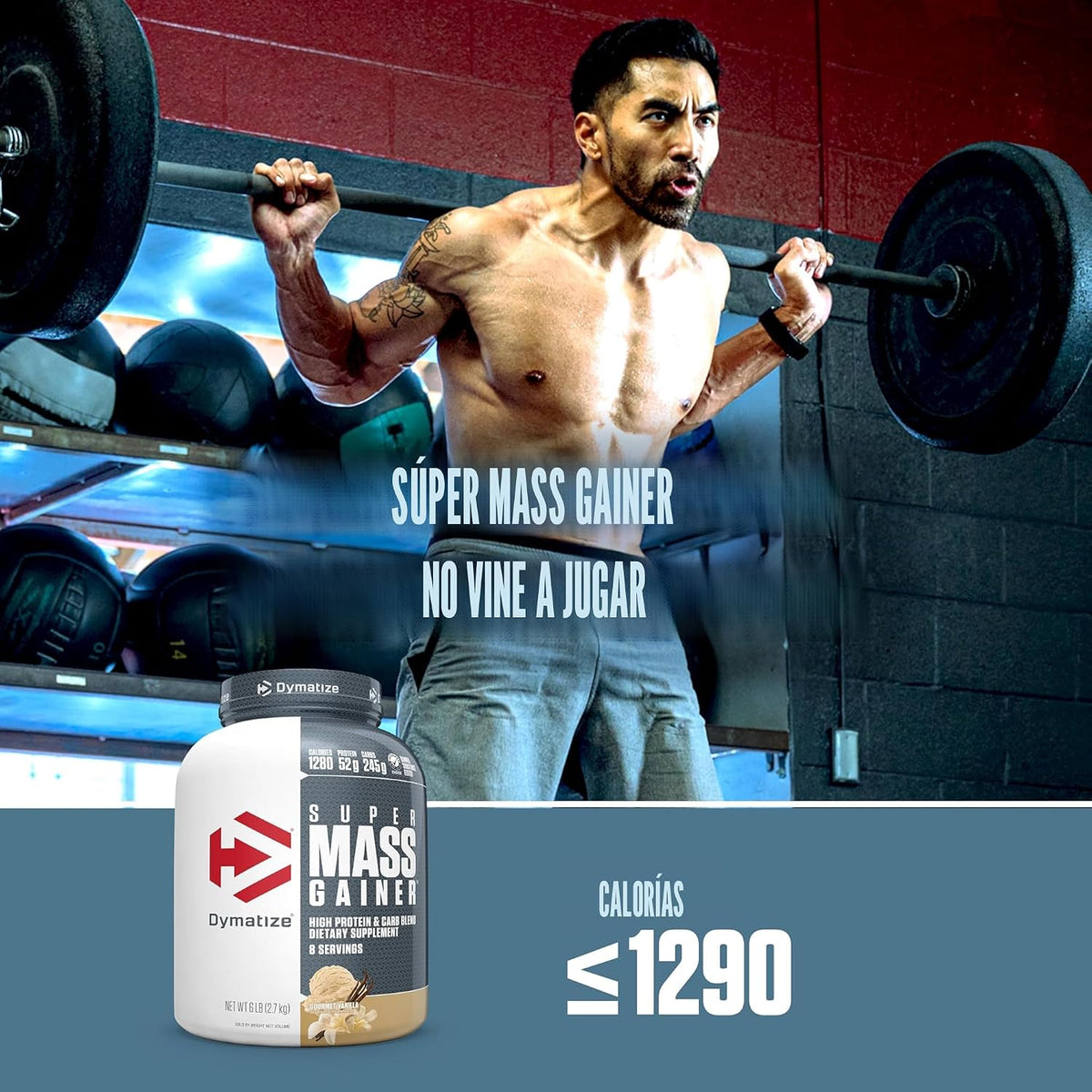 Dymatize Super Mass Gainer Polvo de Proteína, Vainilla Gourmet, 52g...