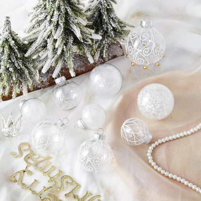Wironlst Adornos de Bolas de Navidad Irrompibles Transparentes de P...