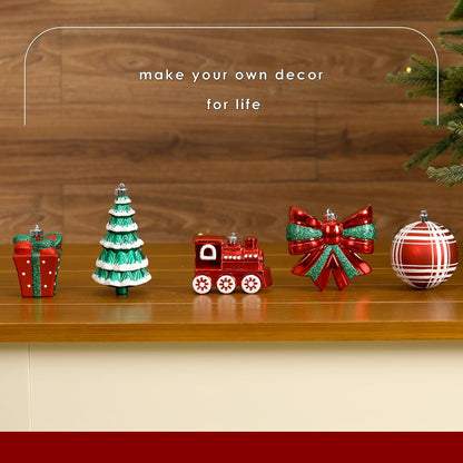 Alupssuc - Juego de 82 bolas de Navidad clásicas, color rojo | Jueg...