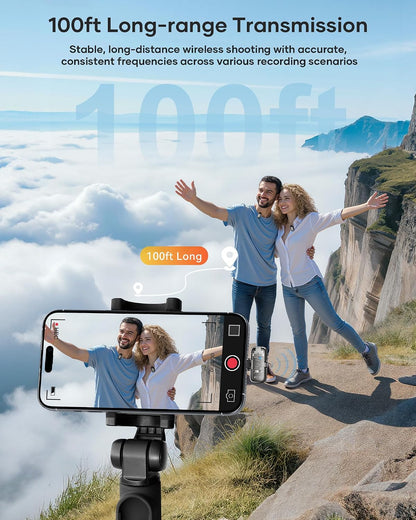 KUKIHO Mini 2 micrófonos inalámbricos Lavalier para iPhone 15\/16\/...