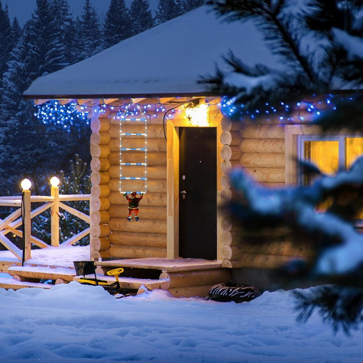 Toodour Luz LED de Navidad, luces decorativas de escalera de Navida...