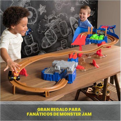 Monster Jam Supercharge Speedway Monster Truck Juego de juego, esca...