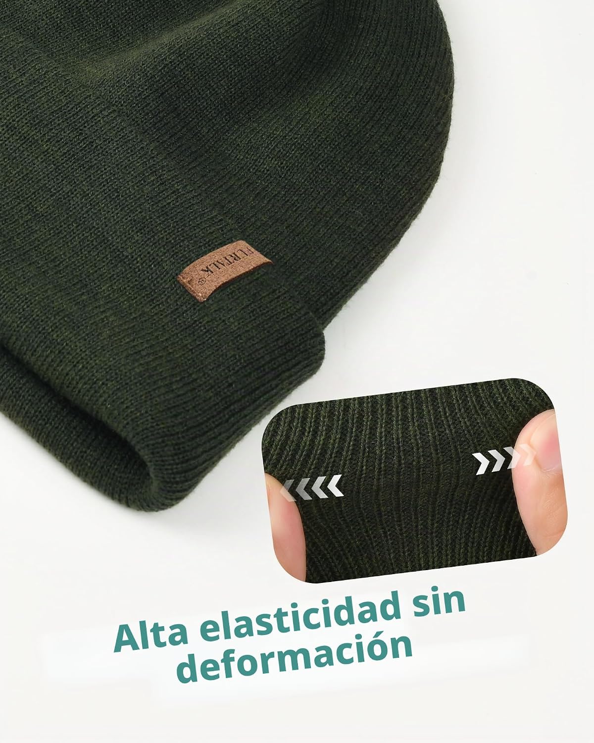 FURTALK Gorro para Hombres y Mujeres con Puños Tejido Grueso Unisex...