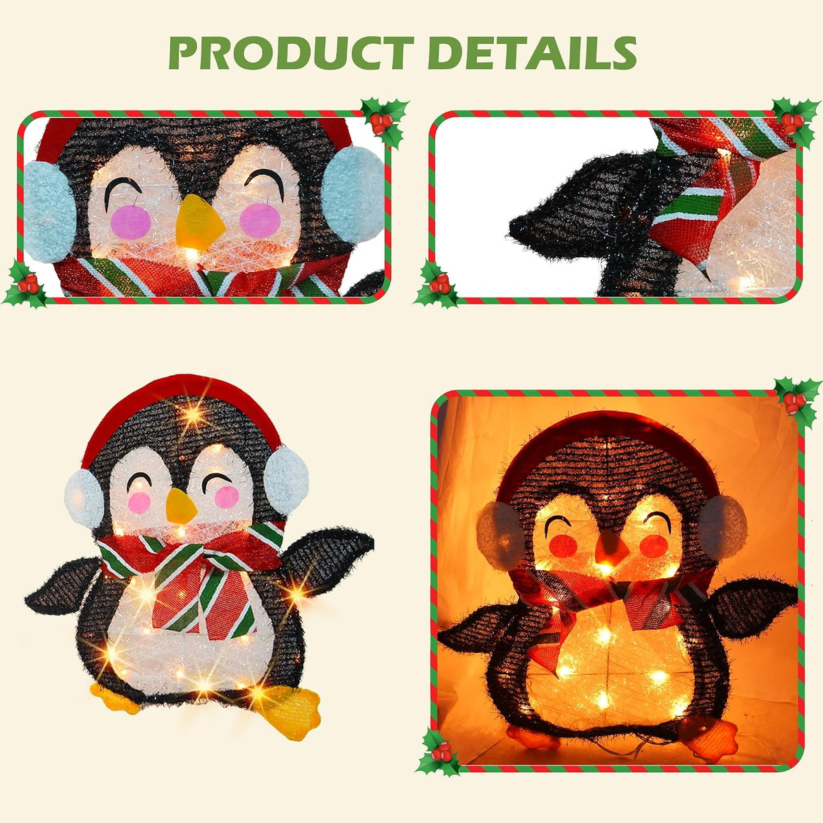 Dazzle Bright - Decoraciones navideñas para exteriores, juego de 2...