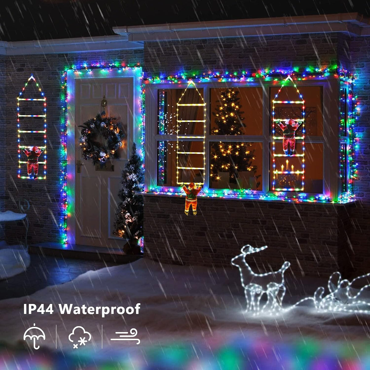 Toodour Luz LED de Navidad, luces decorativas de escalera de Navida...