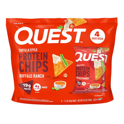 Quest Nutrition Buffalo Ranch - Chips de proteína estilo tortilla,...
