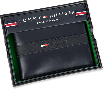 Tommy Hilfiger Cartera Passcase para hombre con ventana de identifi...