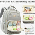 AIJIEKE Mochila para pañales, Mochila para pañales multifuncional g...