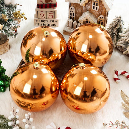 Zubebe 4 unidades de adornos de bola de Navidad extra grandes de 8&...