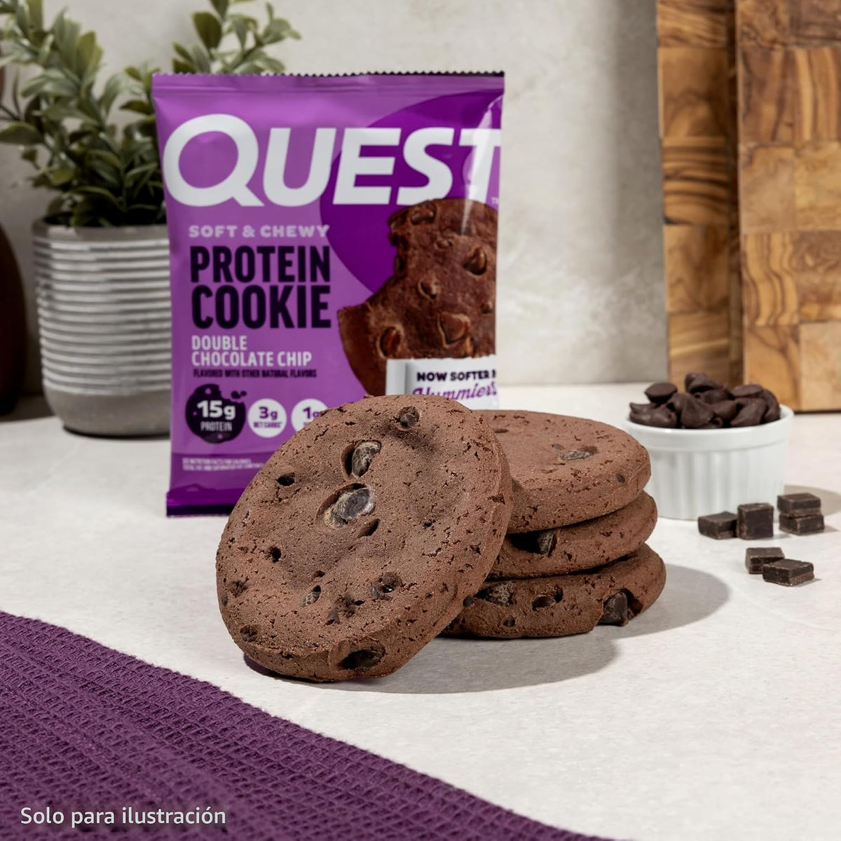Quest Protein Cookie Mantequilla (doble chispa de chocolate) | 0.04...