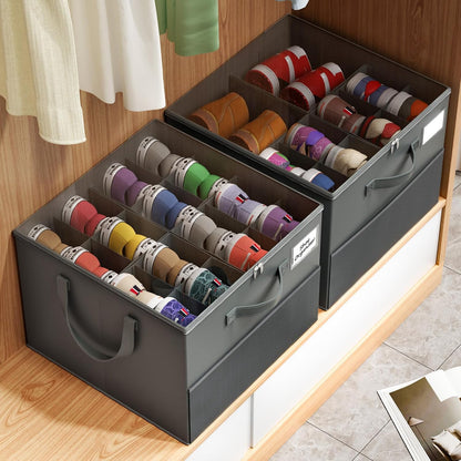 Organizador grande de zapatos reforzado para armario con divisores...
