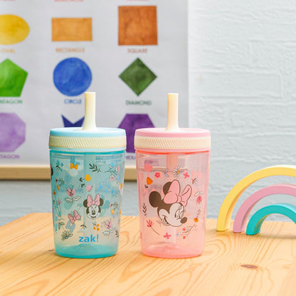 Zak Designs Disney Minnie Mouse Kelso - Vasos con popote para niños...