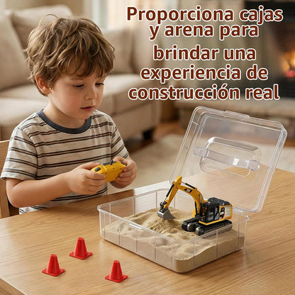 TOPMVP 1\/64 MINI RC Excavadora con juego de caja de arena | Camión...