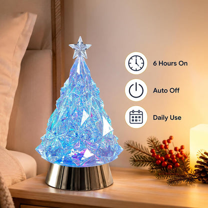 Linterna de globo de nieve para árbol de Navidad con música y tempo...