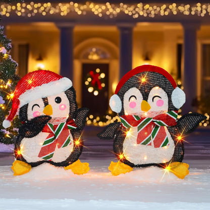 Dazzle Bright - Decoraciones navideñas para exteriores, juego de 2...