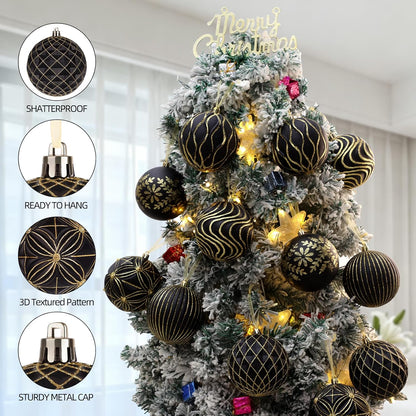 Lanpn 12 piezas bolas de Navidad grandes de 4 pulgadas, decoracione...