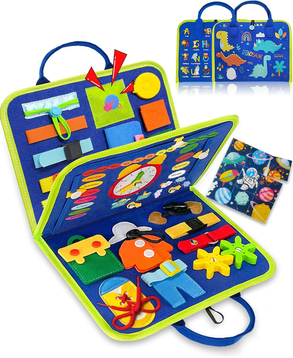 Exorany Busy Board Juguetes Montessori para Niños Pequeños y Niñas...