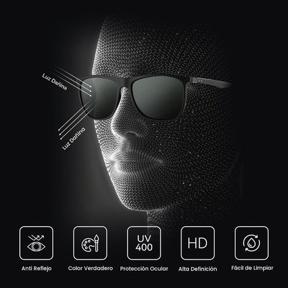 ZENOTTIC Gafas de sol polarizadas cuadradas para hombre, ultraliger...