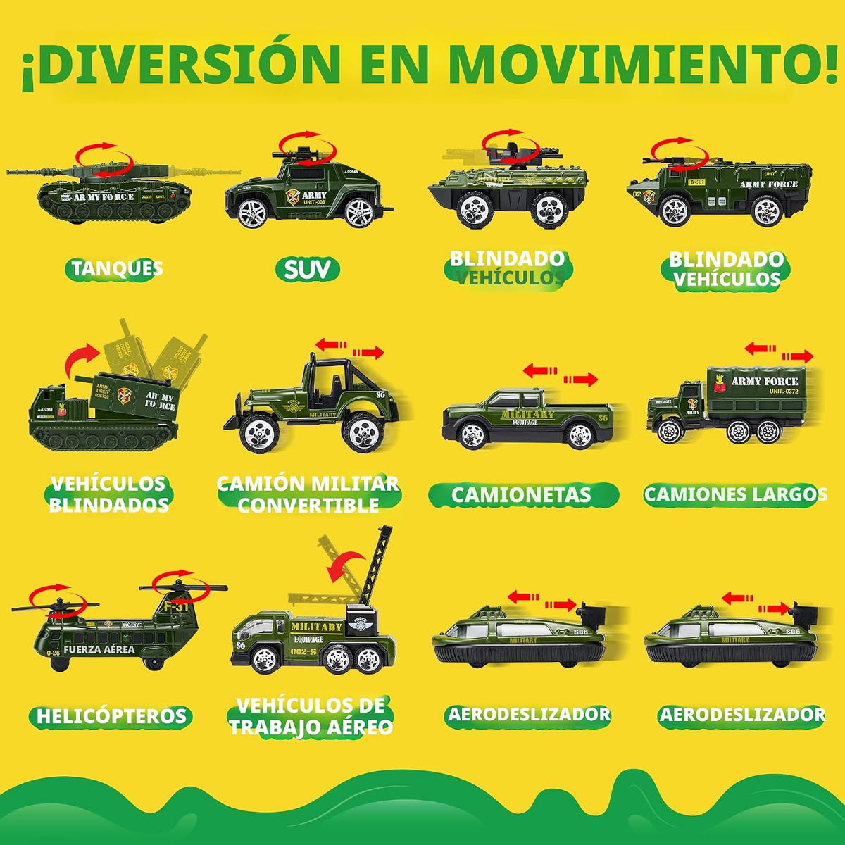 JOYIN - Camión militar 25 en 1 para niños a partir de 3 años, jugue...