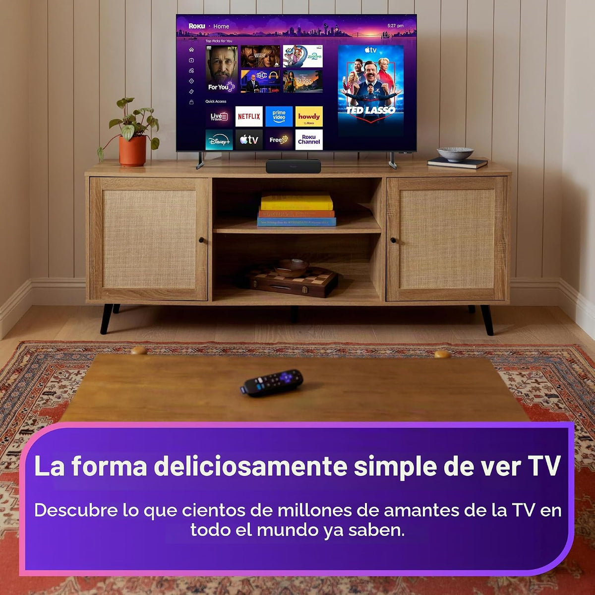 Roku Streambar SE, barra de sonido 4K con dispositivo de transmisió...