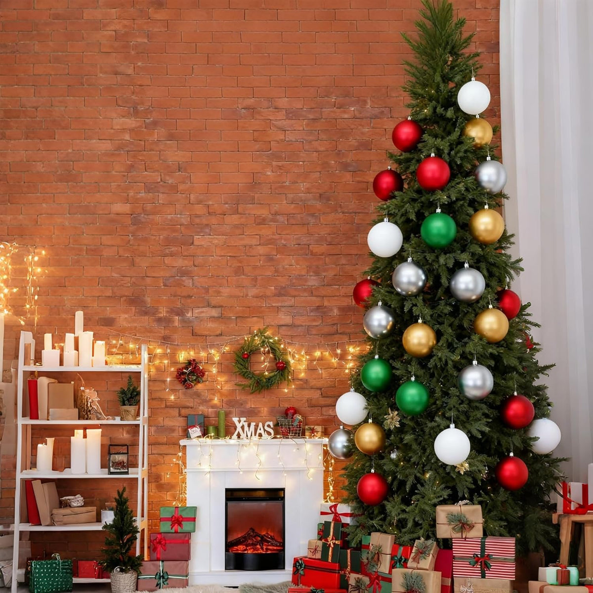 Huoety Bolas inflables de adornos de Navidad, decoración interior y...