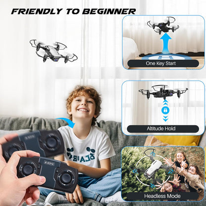 SIMREX Mini dron para niños principiantes: cuadricóptero RC plegabl...