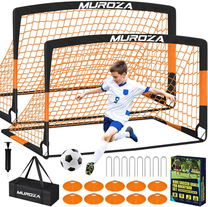 Portería de fútbol, juego de porterías de fútbol para niños para pa...