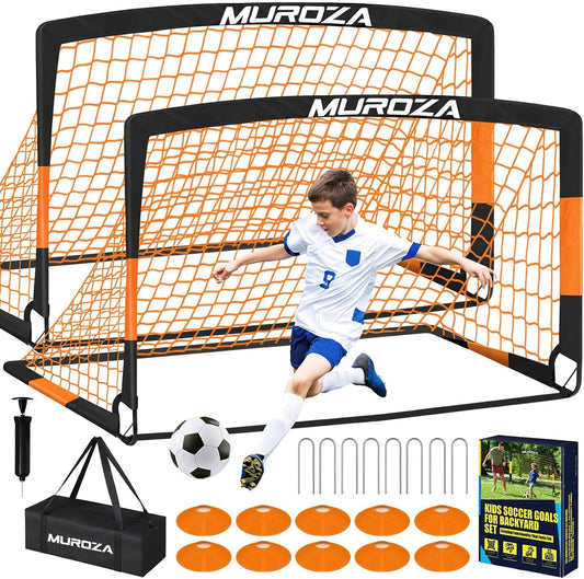 Portería de fútbol, juego de porterías de fútbol para niños para pa...