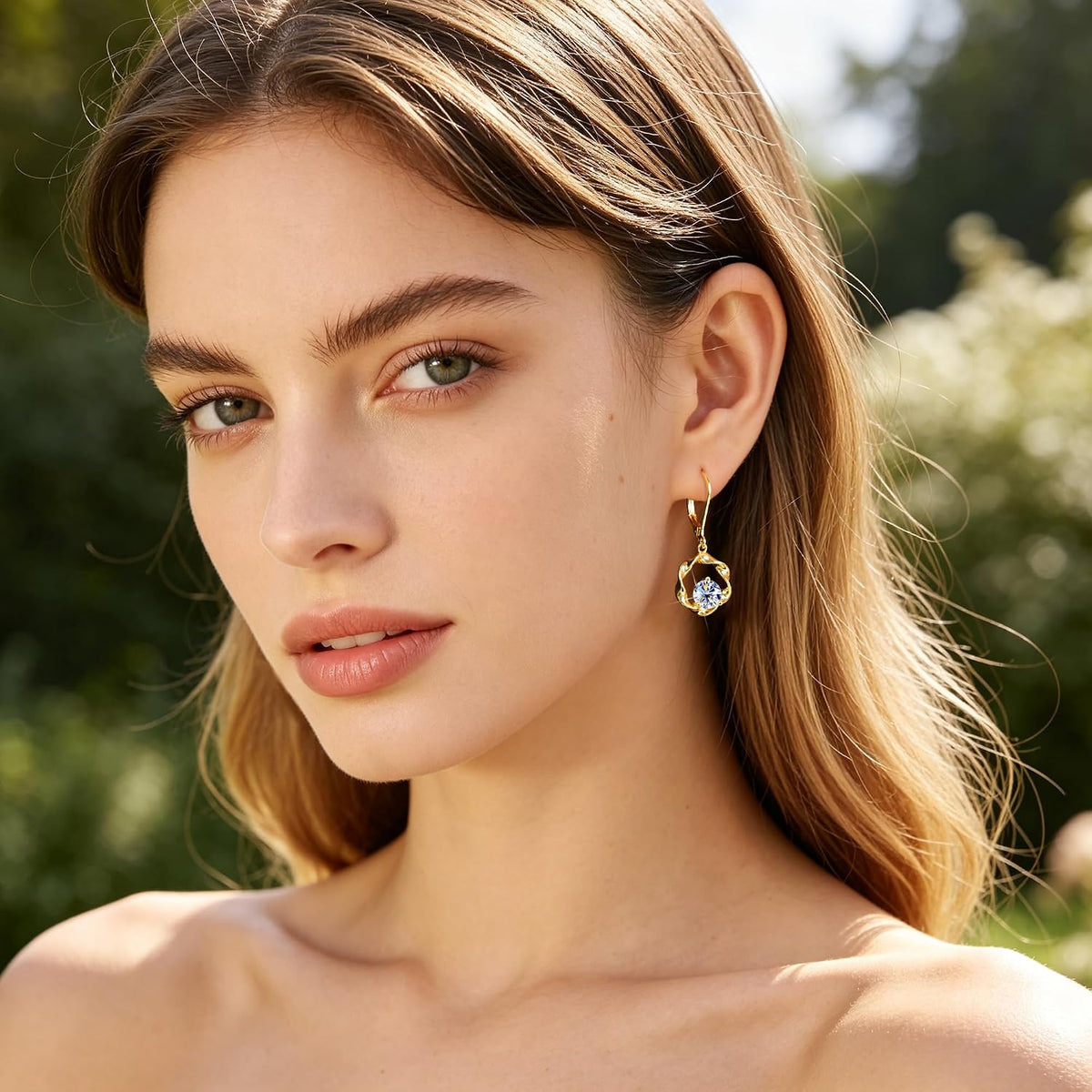 Aretes colgantes de moissanita de 2 quilates para mujer, aretes Mob...