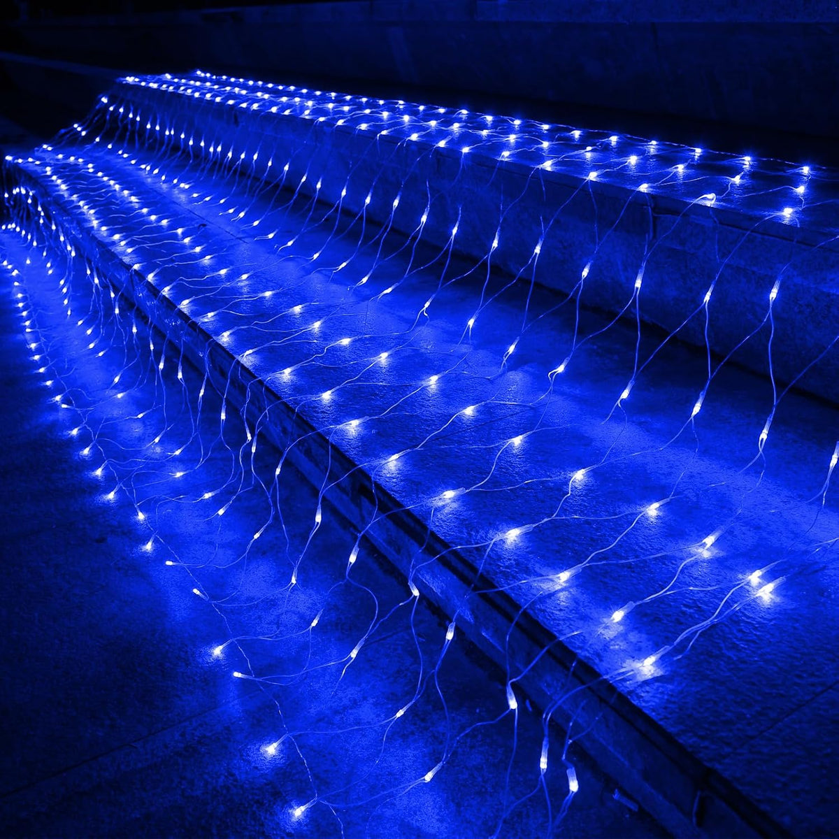 Joomer Luces de red de Navidad de 12 pies x 5 pies, luces de malla...