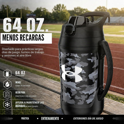Under Armour Botella de agua aislada con asa y gancho para cerca, j...