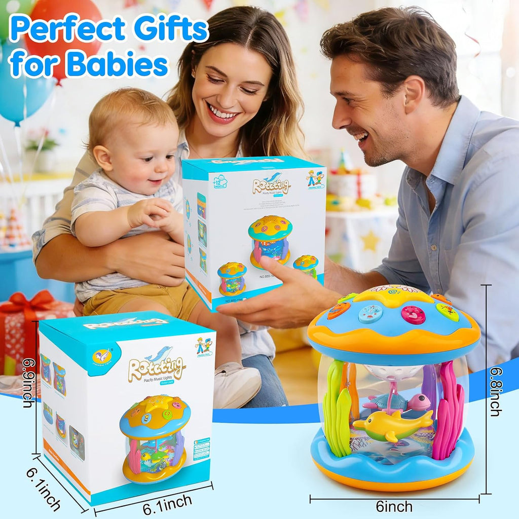 Tsomtto - Juguetes para bebés y niños, proyector musical giratorio...