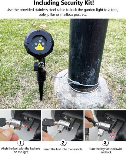 Poeland Juego de 2 luces de proyector de Navidad