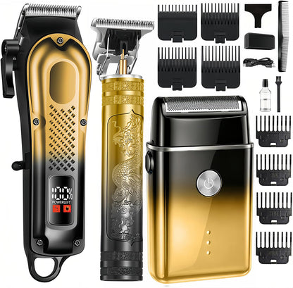 PROIYO Cortapelos 3 en 1 para hombres, recortadora de barba y afeit...