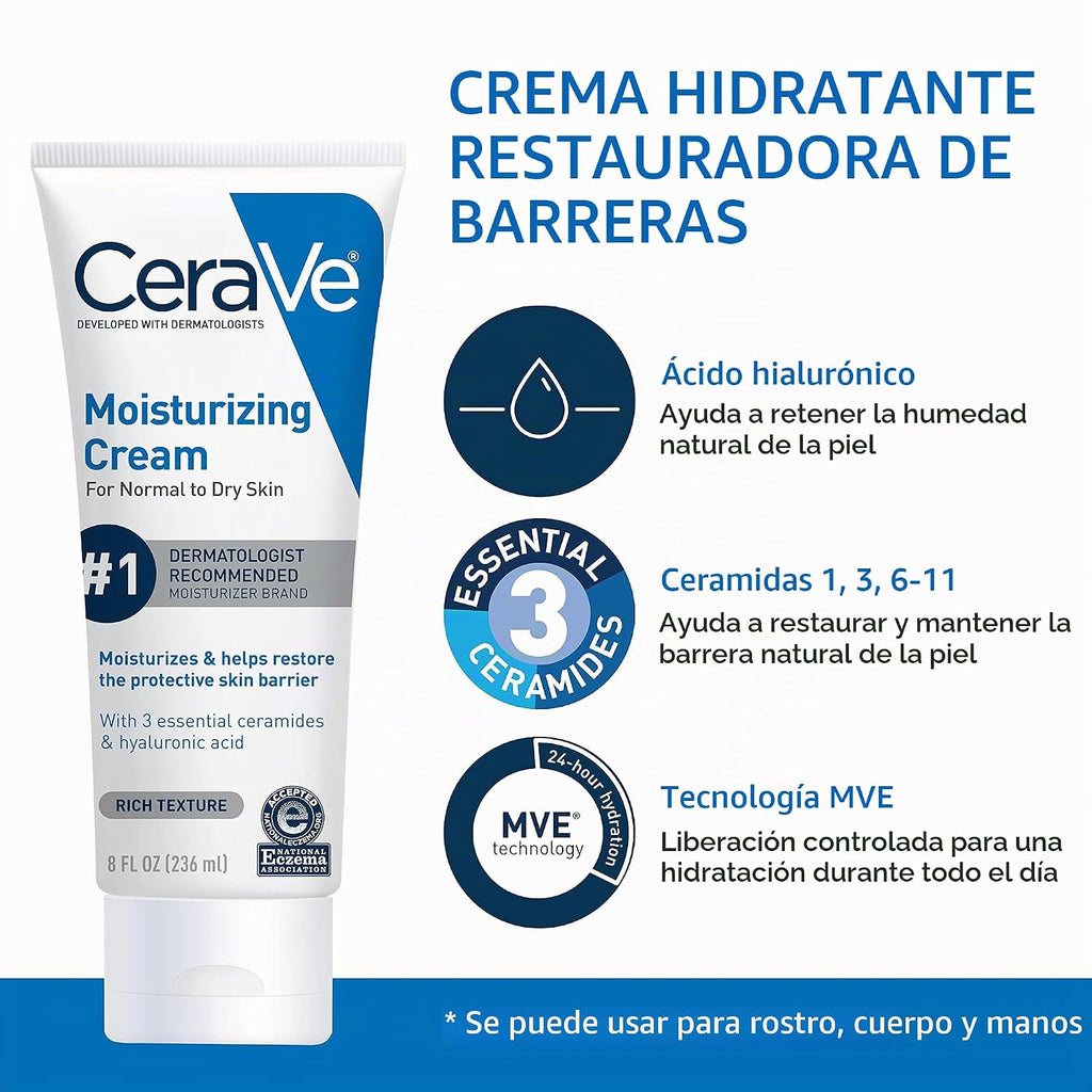 CeraVe Set de cuidado de la piel, crema hidratante y limpiador faci...