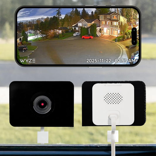 WYZE Cámara de ventana, cámara de seguridad interior WiFi, visión n...