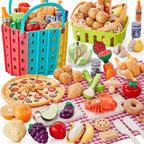 LAUGIGLE Juego de comida de paja de trigo con cesta, manta de picni...