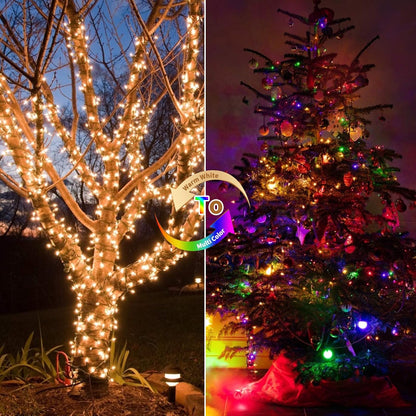 Paquete de 2 luces de Navidad que funcionan con pilas, 50 luces LED...