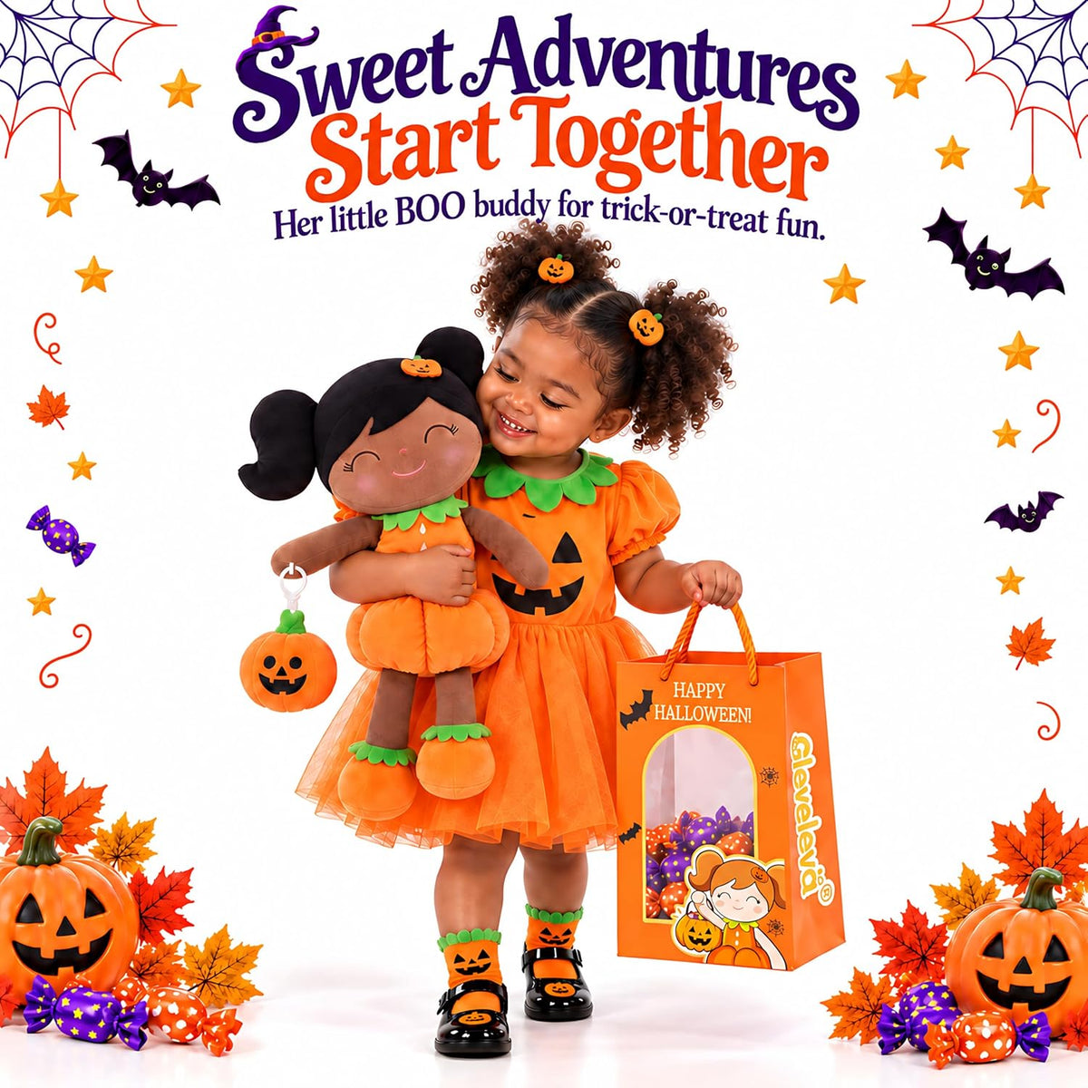 Gloveleya Juguete suave para Halloween, regalos para niña, muñeca d...