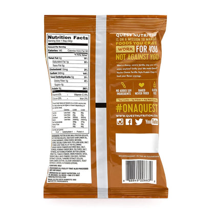 Chips de proteína estilo tortilla - 0.67 oz de proteína - queso nac...