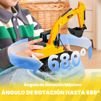 JOYIN Excavadora de control remoto para niños, 2.4 GHz RC Play Exca...