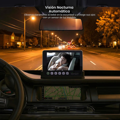 Bonoch Cámara para Coche de Bebé de 5" 1440P, Monitor más Claro, Vi...