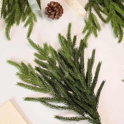 40 ramas de pino Norfolk artificiales de 18 pulgadas para Navidad |...