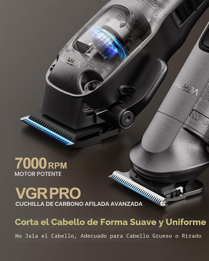 VGRPRO - Juego de cortapelos y recortadora inalámbrica profesional...