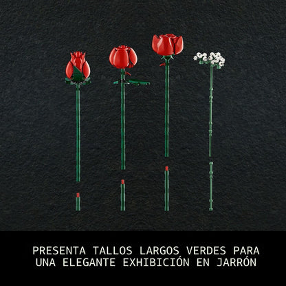 LEGO Botanicals - Ramo de rosas artificiales, juego de construcción...