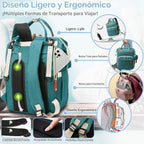 SHITIESHOU Bolsa de pañales mochila para bebé, bolsa de pañales par...