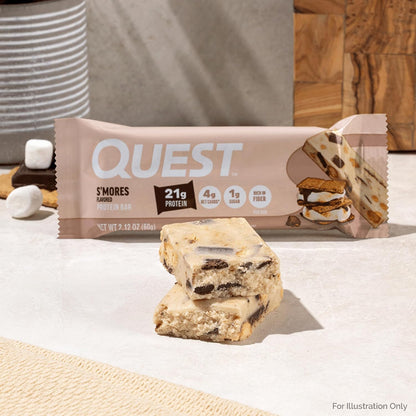 Barra de proteínas S'mores, alta proteína, baja en carbohidrato...