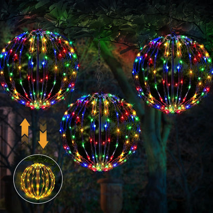 Bolas de luz de Navidad de 12 pulgadas, paquete de 3 esferas de dec...