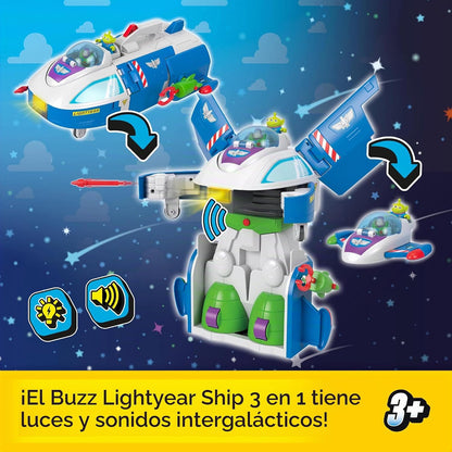 Fisher-Price Imaginext Transforming Buzz Lightyear Ship con figuras...